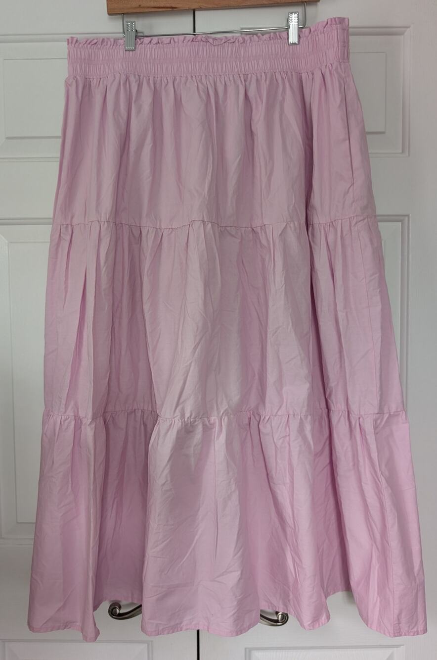 Skies Are Blue Tiered Pastel Purple Maxi Skirt NEW!